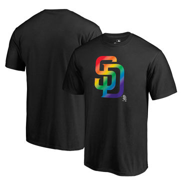San Diego Padres Fanatics Branded Black Big & Tall Pride T Shirt