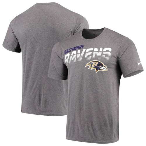 Baltimore Ravens Sideline Line of Scrimmage Legend Performance T Shirt Gray