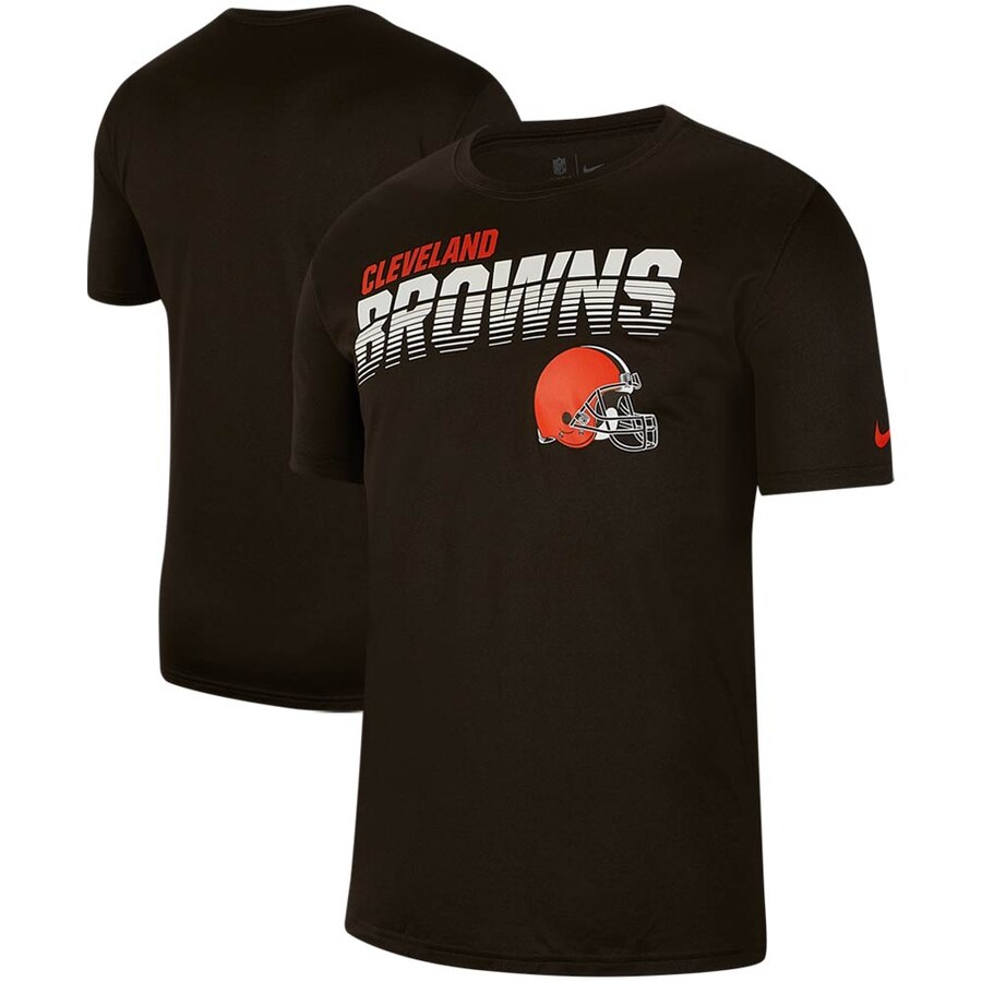Cleveland Browns Sideline Line of Scrimmage Legend Performance T Shirt Brown