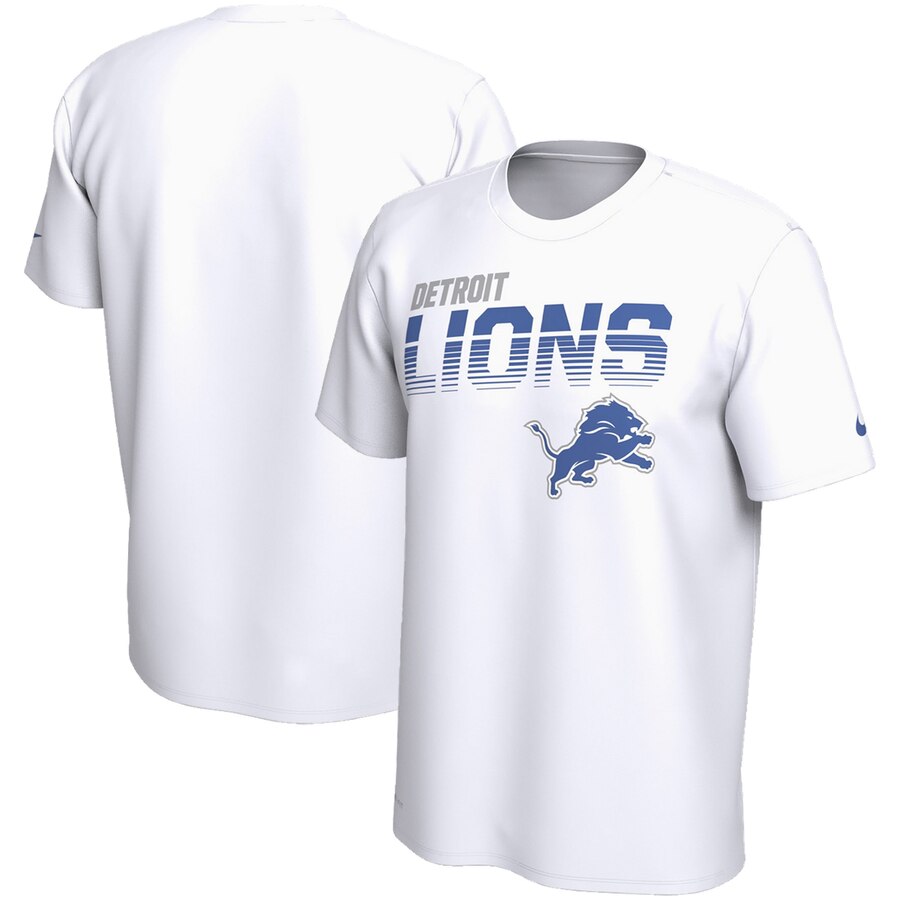 Detroit Lions Sideline Line of Scrimmage Legend Performance T Shirt White