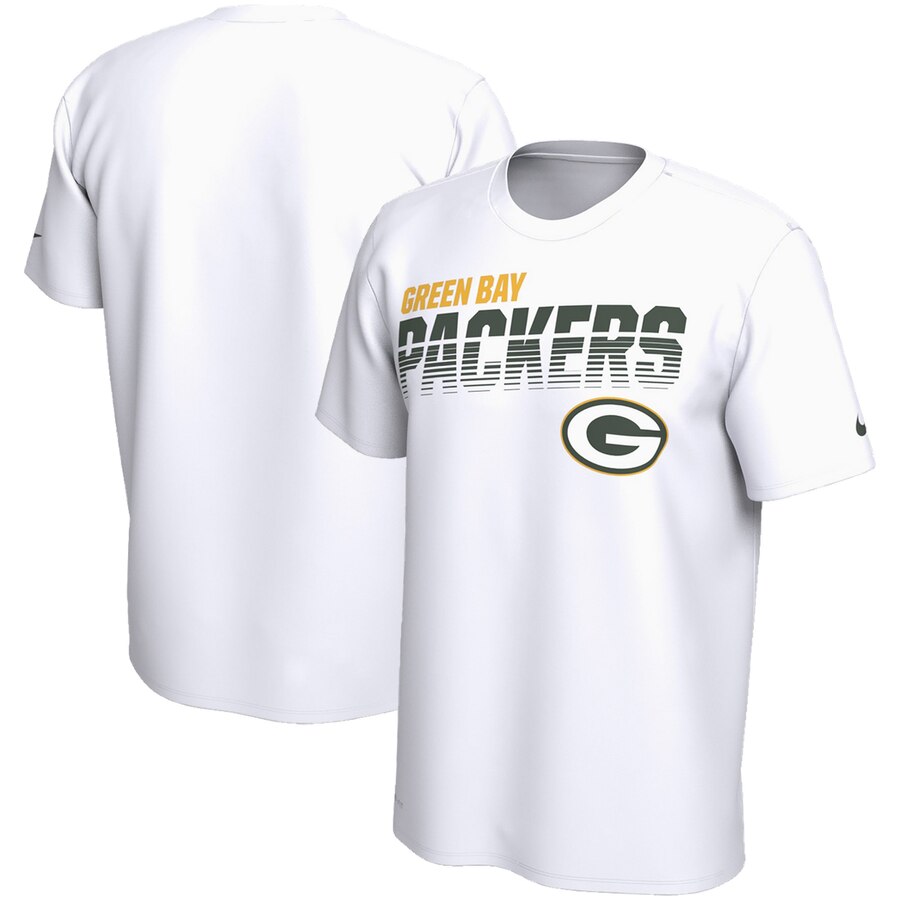 Green Bay Packers Sideline Line of Scrimmage Legend Performance T Shirt White