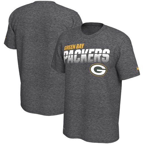 Green Bay Packers Sideline Line of Scrimmage Legend Performance T Shirt Heathered Gray