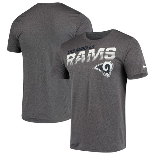 Los Angeles Rams Sideline Line of Scrimmage Legend Performance T Shirt Heathered Gray