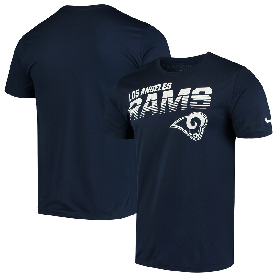 Los Angeles Rams Sideline Line of Scrimmage Legend Performance T Shirt Navy
