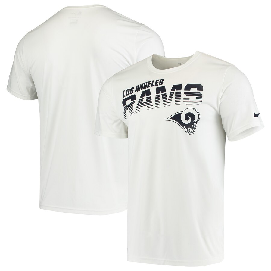 Los Angeles Rams Sideline Line of Scrimmage Legend Performance T Shirt White
