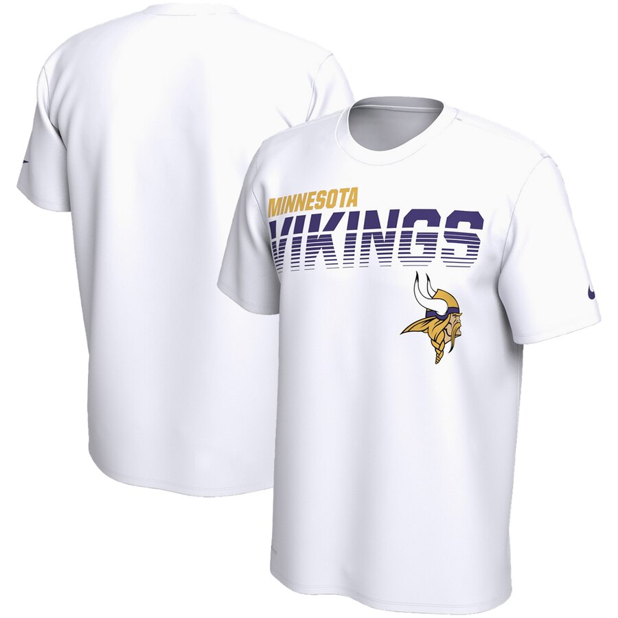 Minnesota Vikings Sideline Line of Scrimmage Legend Performance T Shirt White
