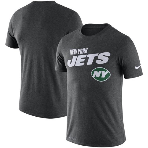 New York Jets Sideline Line of Scrimmage Legend Performance T Shirt Gray