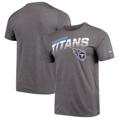 Tennessee Titans Sideline Line of Scrimmage Legend Performance T Shirt Heathered Gray