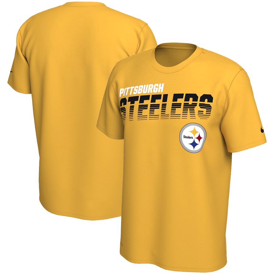 Pittsburgh Steelers Sideline Line of Scrimmage Legend Performance T Shirt Gold