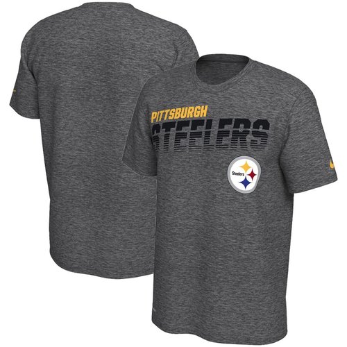 Pittsburgh Steelers Sideline Line of Scrimmage Legend Performance T Shirt Gray