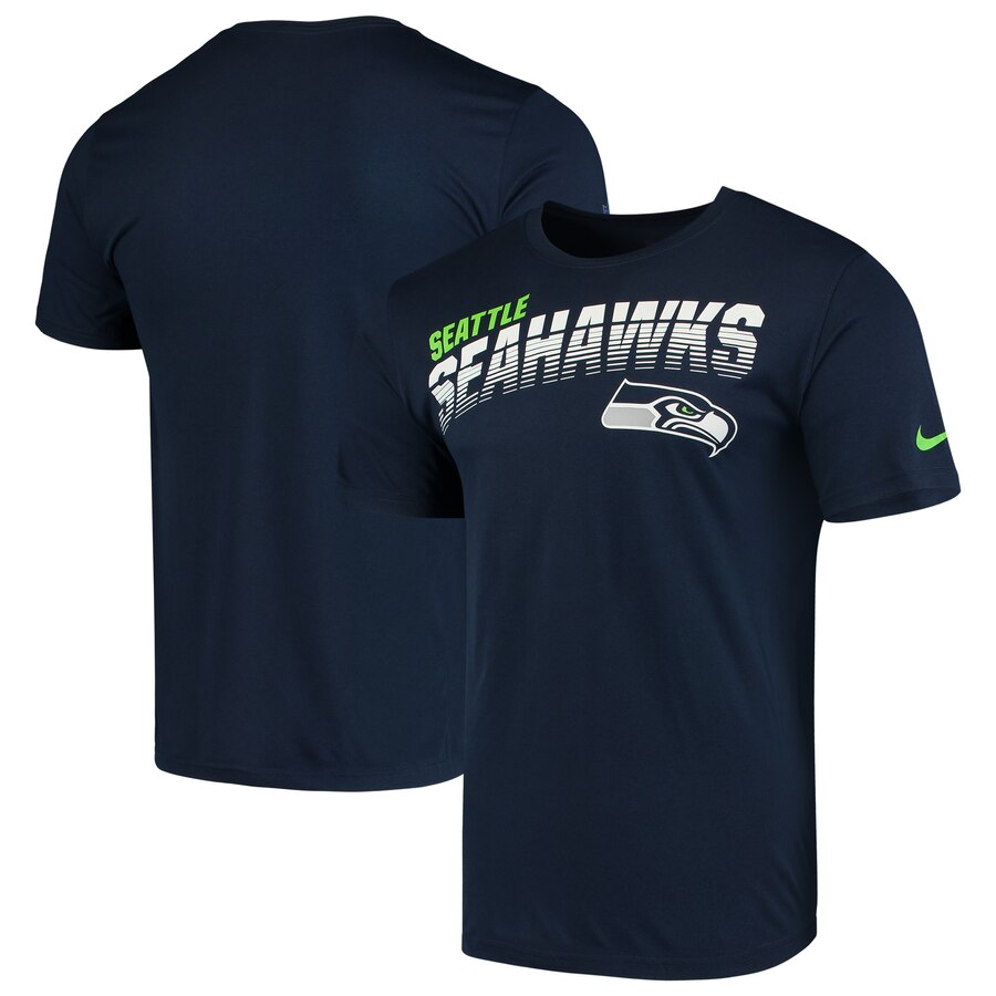 Seattle Seahawks Sideline Line of Scrimmage Legend Performance T Shirt College Navy