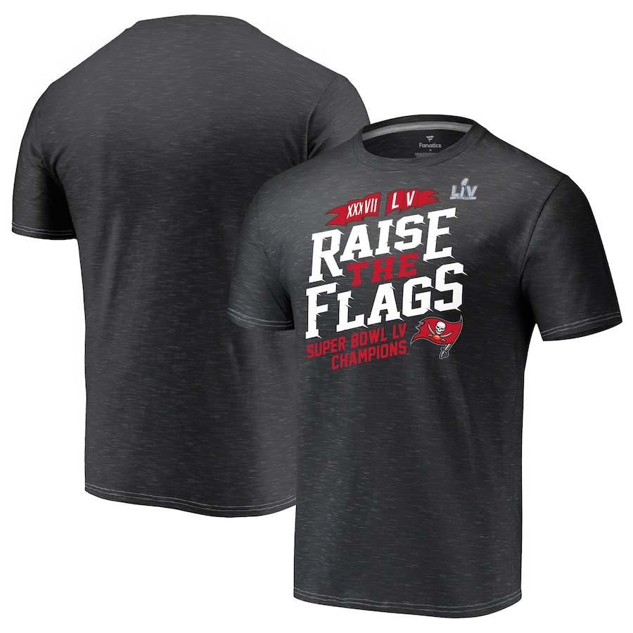 Tampa Bay Buccaneers Fanatics Branded Charcoal 2 Time Super Bowl Champions Hometown Raise the Flags