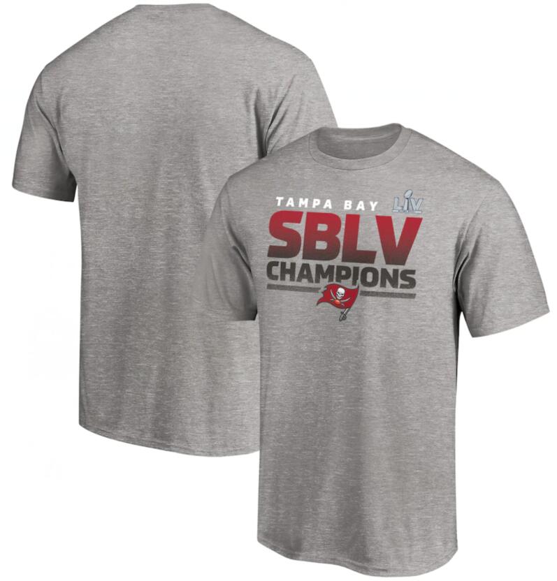 Tampa Bay Buccaneers Fanatics Branded Heathered Gray Super Bowl LV Champions Kickoff T-Shirt
