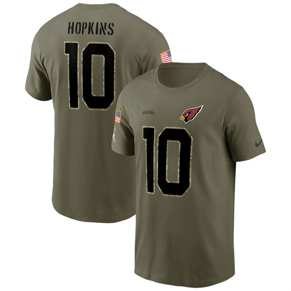 Arizona Cardinals #10 DeAndre Hopkins 2022 Olive Salute to Service T-Shirt