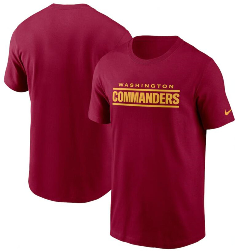 Washington Commanders Burgundy Wordmark T Shirt