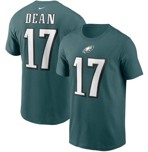 Philadelphia Eagles #17 Nakobe Dean 2022 Green Name & Number T-Shirt