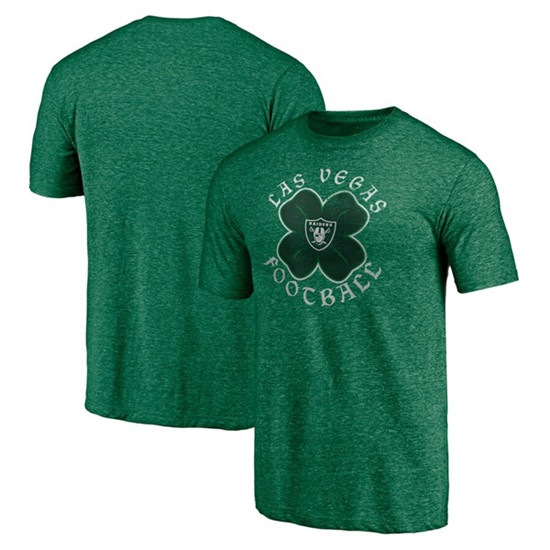 Las Vegas Raiders Kelly Green St. Patrick's Day Celtic Tri-Blend T-Shirt