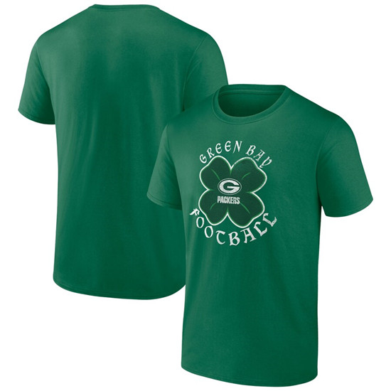 Green Bay Packers Kelly Green St. Patrick's Day Celtic T-Shirt - Click Image to Close