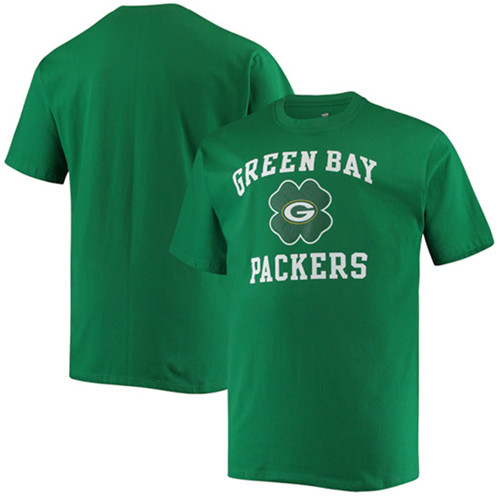 Green Bay Packers Kelly Green Big & Tall St. Patrick's Day Celtic T-Shirt - Click Image to Close