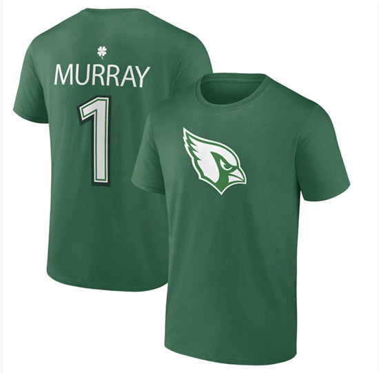 Arizona Cardinals #1 Kyler Murray Green St. Patrick's Day Icon Player T-Shirt