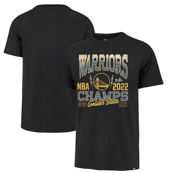 Golden State Warriors 2021-2022 Black NBA Finals Champions Franklin T-Shirt - Click Image to Close