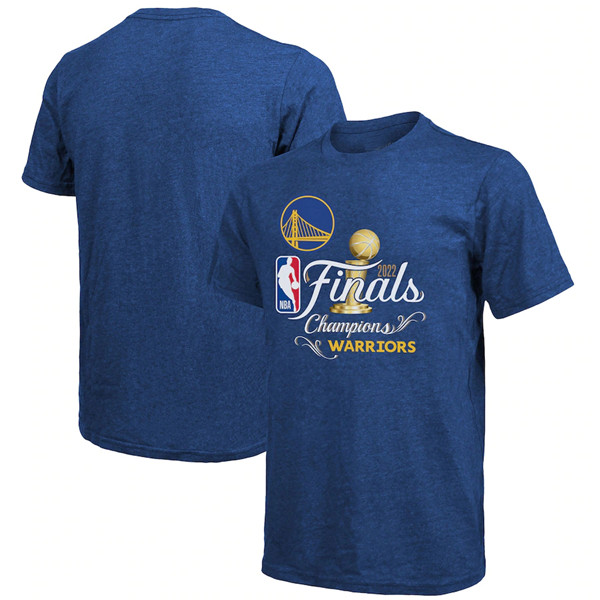 Golden State Warriors 2021-2022 Royal NBA Finals Champions Swish Tri-Blend T-Shirt