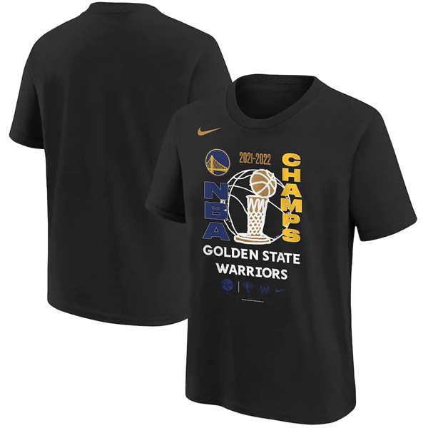 Golden State Warriors 2021-2022 Black NBA Finals Champions Locker Room T-Shirt