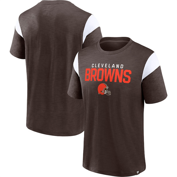 Cleveland Browns Brown White Home Stretch Team T-Shirt