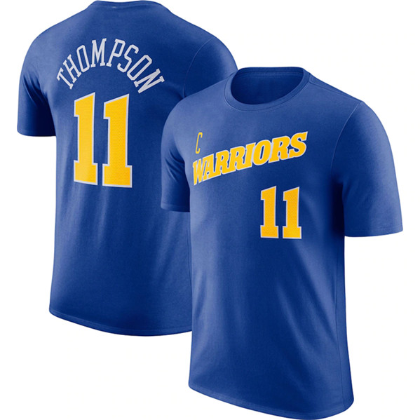 Golden State Warriors #11 Klay Thompson Blue 2022-23 Name & Number T-Shirt