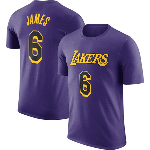 Los Angeles Lakers #6 LeBron James Purple 2022-23 Statement Edition Long Sleeve T-Shirt