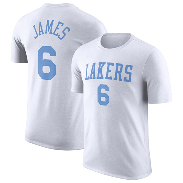 Los Angeles Lakers #6 LeBron James White 2022-23 Classic Edition Name & Number T-Shirt