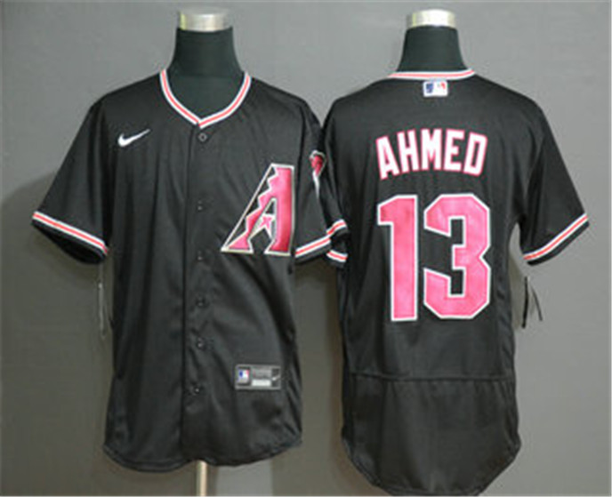 2020 Arizona Diamondback #13 Nick Ahmed Black Stitched Nike MLB Flex Base Jersey