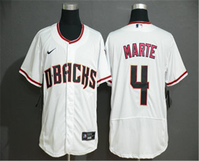 2020 Arizona Diamondback #4 Ketel Marte White Stitched Nike MLB Flex Base Jersey