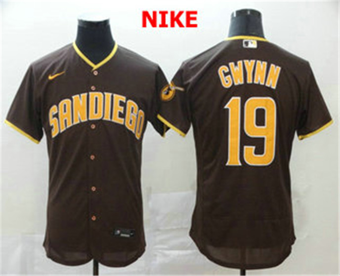 2020 San Diego Padres #19 Tony Gwynn Brown Stitched MLB Flex Base Nike Jersey