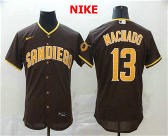 2020 San Diego Padres #13 Manny Machado Brown Stitched MLB Flex Base Nike Jersey