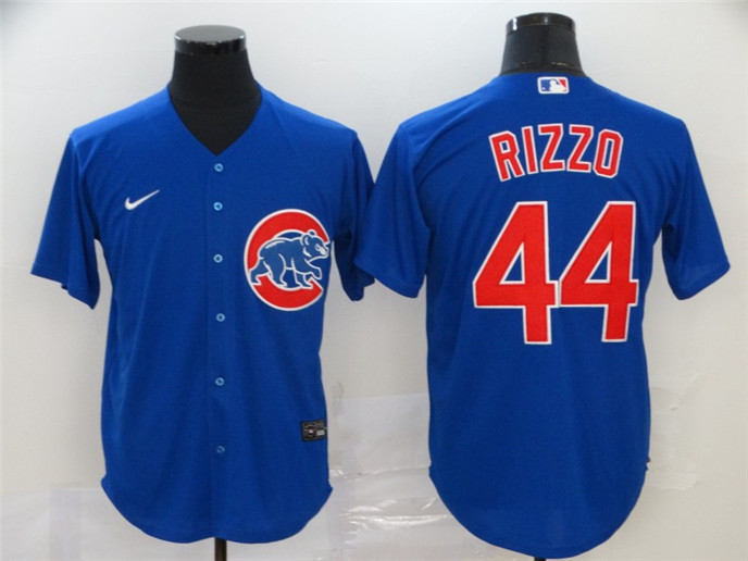 2020 Chicago Cubs #44 Anthony Rizzo Blue Stitched MLB Cool Base Nike Jersey