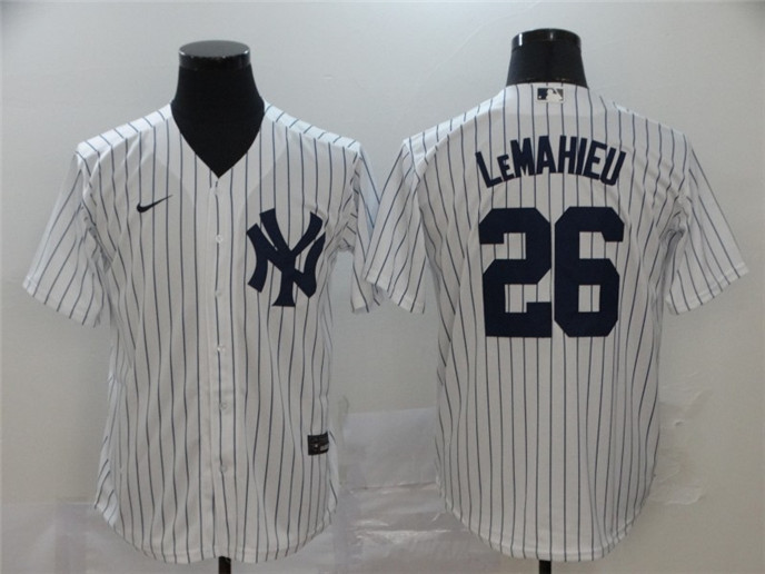 2020 New York Yankees #26 DJ LeMahieu White Home Stitched MLB Cool Base Nike Jersey