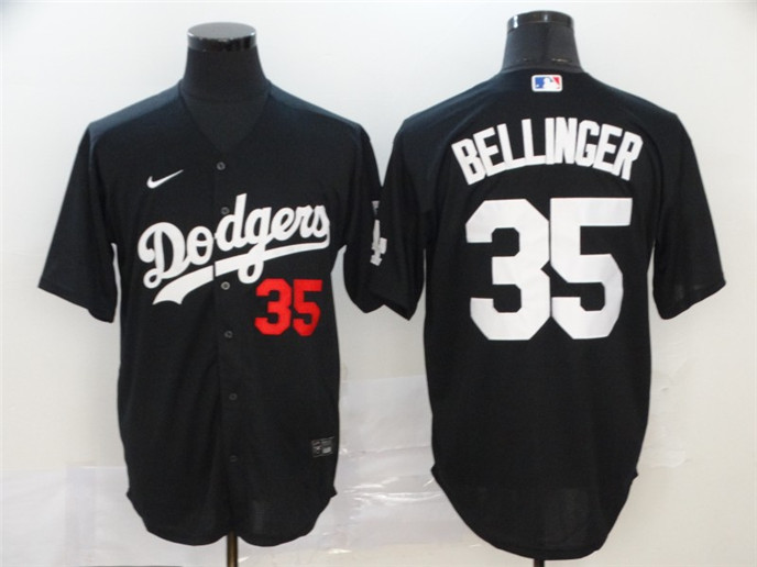 2020 Los Angeles Dodgers #35 Cody Bellinger Black Stitched MLB Cool Base Nike Jersey