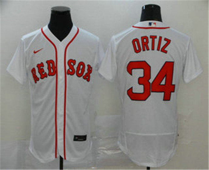 2020 Boston Red Sox #34 David Ortiz White Stitched MLB Flex Base Nike Jersey