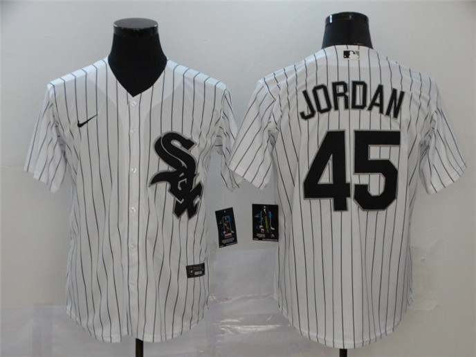 2020 Chicago White Sox #45 Michael Jordan White Stitched MLB Cool Base Nike Jersey