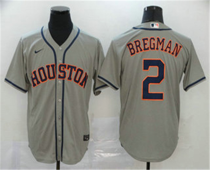 2020 Houston Astros #2 Alex Bregman Gray Stitched MLB Cool Base Nike Jersey