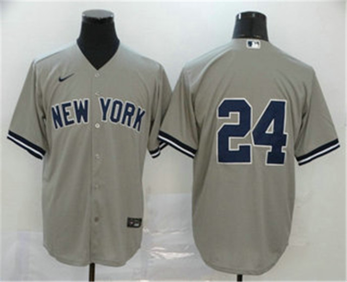 2020 New York Yankees #24 Gary Sanchez Gray No Name Stitched MLB Cool Base Nike Jersey