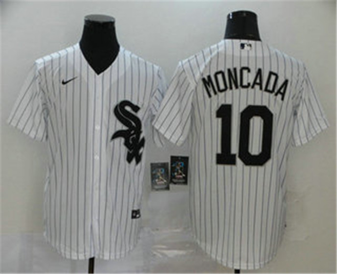 2020 Chicago White Sox #10 Yoan Moncada White Stitched MLB Cool Base Nike Jersey
