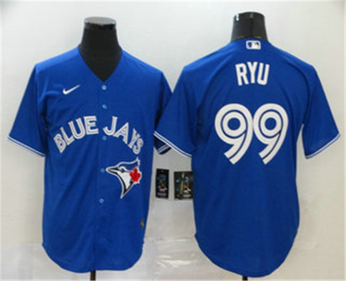 2020 Toronto Blue Jays #99 Hyun-Jin Ryu Blue Stitched MLB Cool Base Nike Jersey