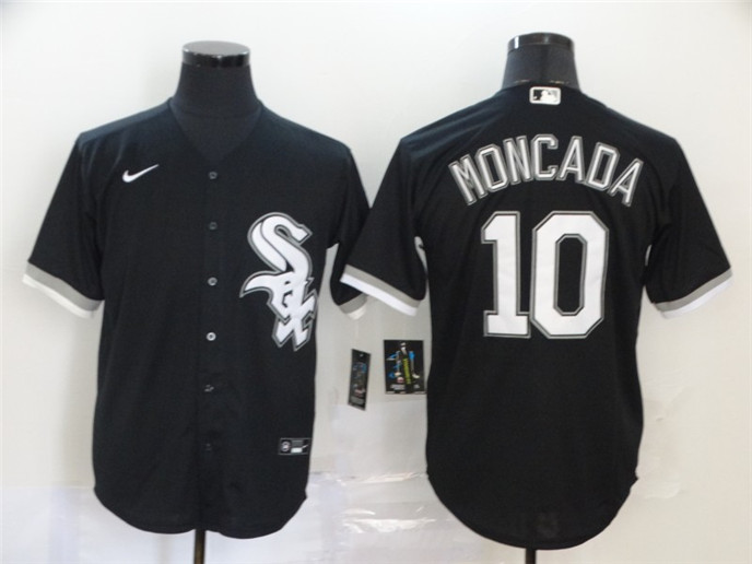 2020 Chicago White Sox #10 Yoan Moncada Black Stitched MLB Cool Base Nike Jersey