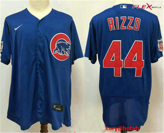2020 Chicago Cubs #44 Anthony Rizzo Blue Stitched MLB Flex Base Nike Jersey