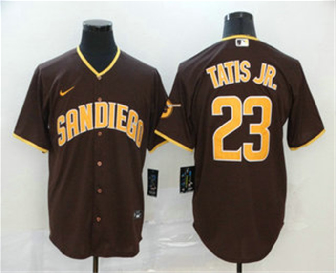 2020 San Diego Padres #23 Fernando Tatis Jr. Brown Stitched MLB Cool Base Nike Jersey