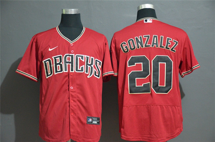 2020 Arizona Diamondback #20 Luis Gonzalez Red Stitched Nike MLB Flex Base Jersey