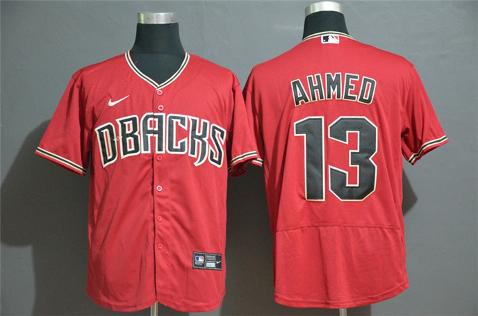 2020 Arizona Diamondback #13 Nick Ahmed Red Stitched Nike MLB Flex Base Jersey