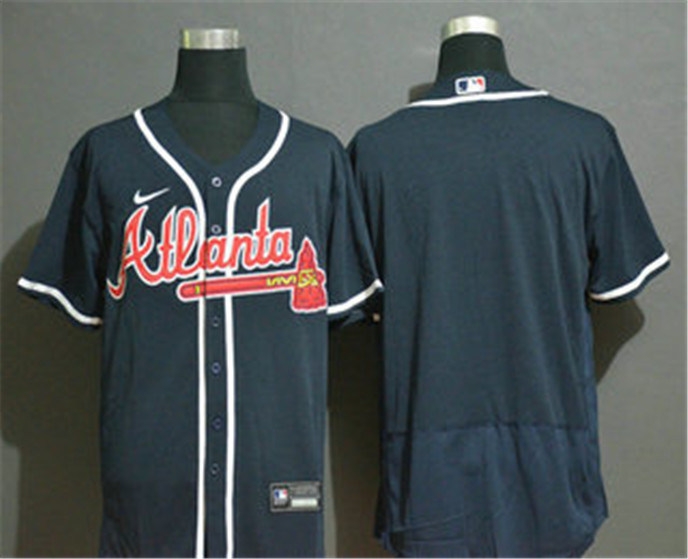 2020 Atlanta Braves Blank Navy Blue Stitched MLB Flex Base Nike Jersey